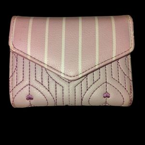 Betsy Johnson Pink and Purple Short Tri-fold Card Wallet